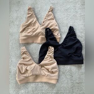 Harper Wilde Bliss Bralette - 3-pack, 2XL, Black and Beige - Barely Worn